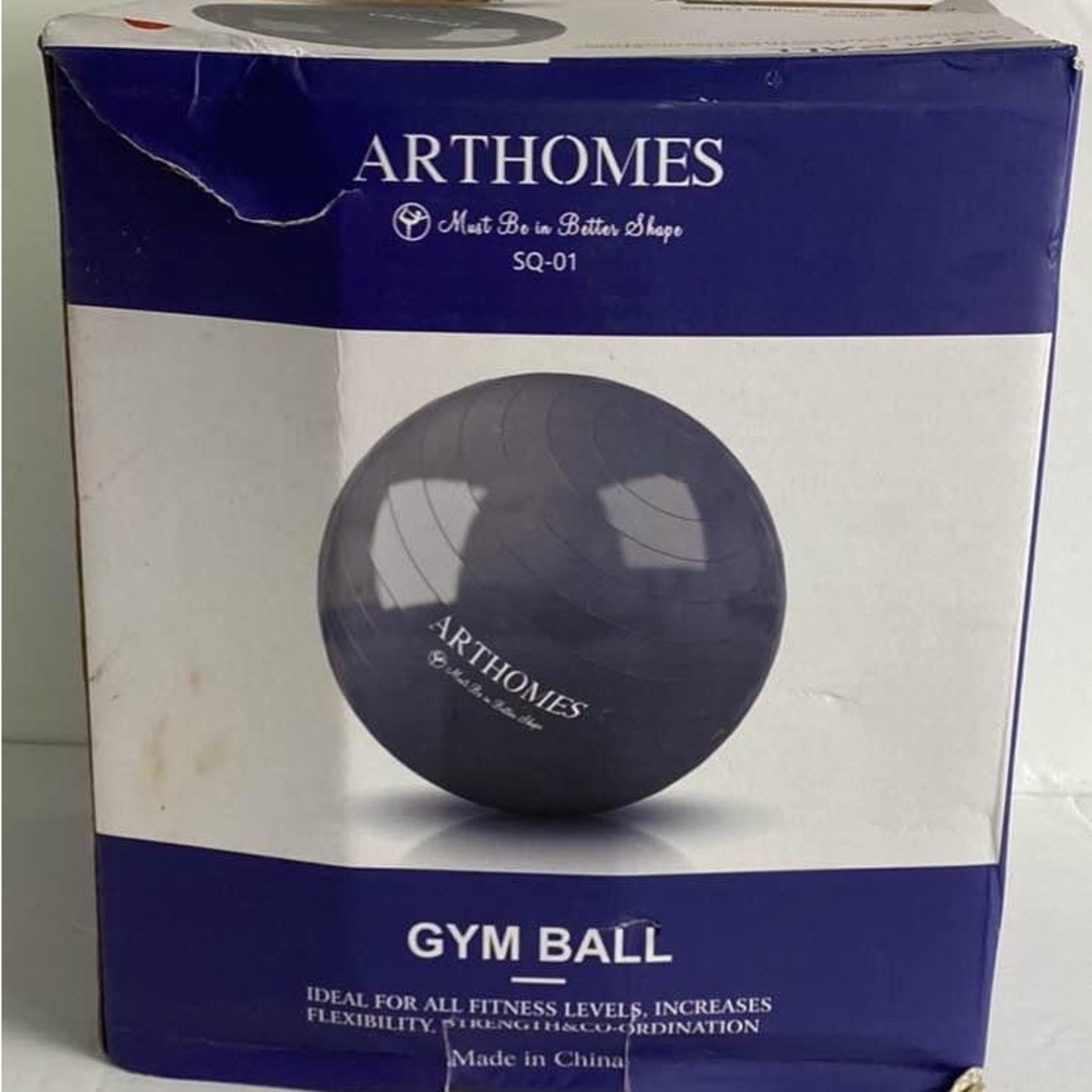 ARTHOMES Exercise Ball with Pump (Blue) 65cm